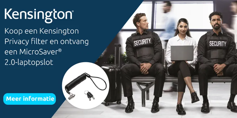 Gratis MicroSaver 2.0-laptopslot bij Kensington Privacy Filter