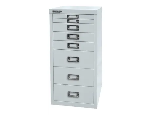 kantoor-ladekast HxBxD 590x279x380mm 8 laden romp lichtgrijs staal