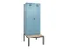 locker met bank,voor scheiding van kleding,HxBxD 2120x800x815mm,2vak