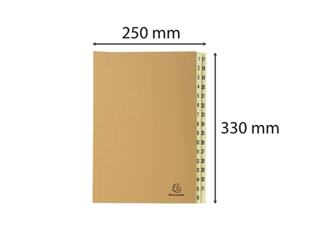 Sorteermap Ordonator 31vak 1- 31 bruin