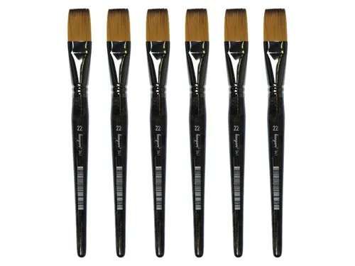 Penseel Kangaro Serie 341 plat Nr. 22 synthetisch doos 6 stuks