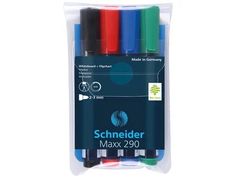 Boardmarker Schneider Maxx 290 ronde punt etui à 4 stuks