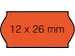 Prijsetiket 12x26mm Open-Data C6 permanent fluor rood 1500 stuks