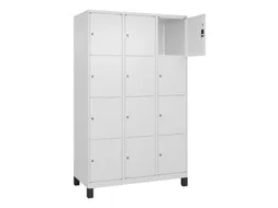 lockerkast,HxBxD 1950x1200x500mm,3x4vakken,vak B 400mm,cil.-slot