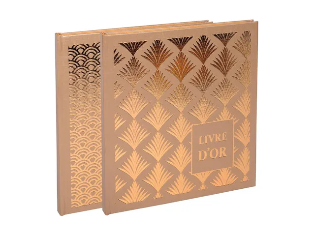 Livre d'or 140 pages tranche or - Format 21x19cm - PALMYRE - Visuels a