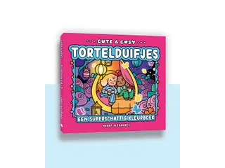 Kleurboek Cute en Cosy Tortelduifjes 64 pagina's - 2