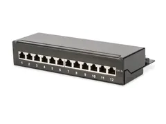 Desktop CAT 6A Klasse EA Patchpaneel Afgeschermd Zwart