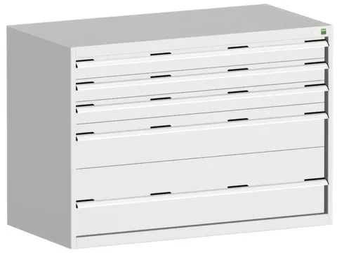 ladekast 900x1300x750mm 5laden zware lasten RAL7035 front RAL7035