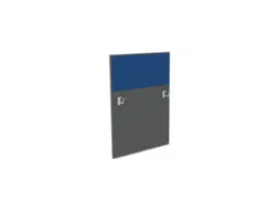 baliepaneel bureau aanbouw links MS-donkergrijs BN6016-blauw 800mm