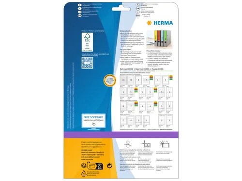 Herma 5138 Rugetiket breed 61x297mm Blauw permanent 60 stuks