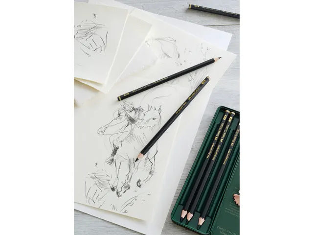Crayon graphite Faber-Castell Pitt Mat Etui à 6 pièces