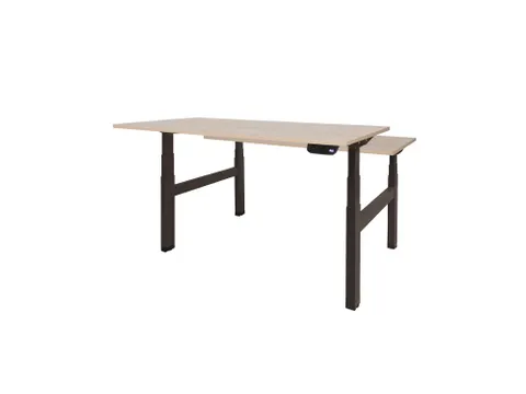 Dextro Plus Duo Zit-sta Bureau Elektrisch 160x80 Lindberg 25mm Zwart