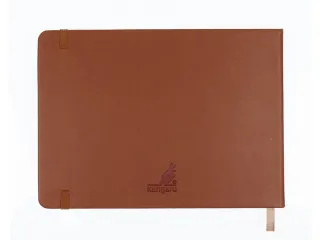 Schetsboek Kangaro A5 landscape cognac PU HC 80 vel 140gr roomwit met - 6