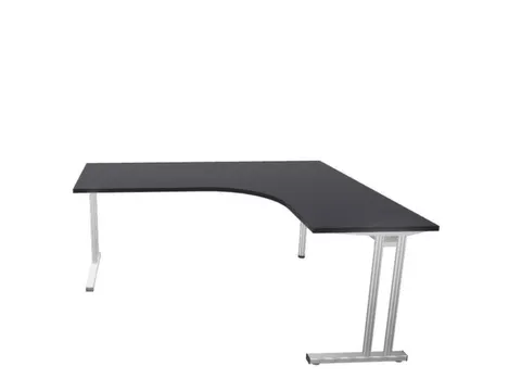 bureau in vrije vorm,HxBxD 740x1800x1600mm,vrije vorm,CC-zwart