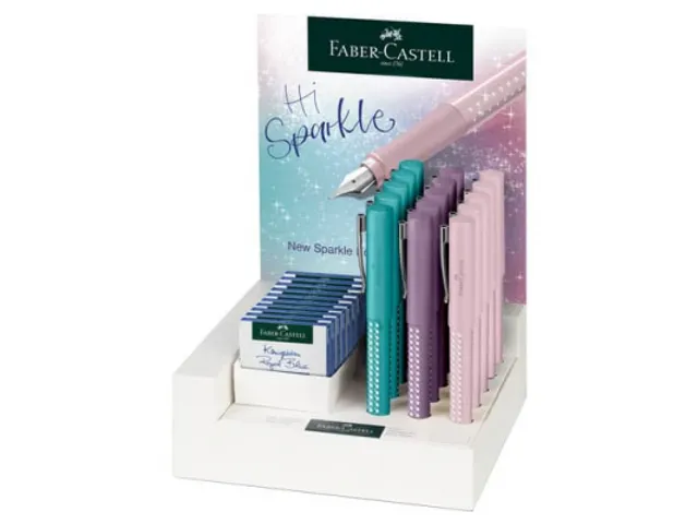Vulpen Faber-Castell Grip sparkle M display 15 stuks
