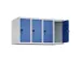 opzetkast,v. locker,4vak.,vak B 250mm,HxBxD 500x1000x500mm,vleugeldeur