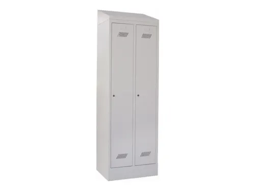 locker,HxBxD 1850x600x500mm,2vak,vak B 300mm,RAL7035,front RAL7035