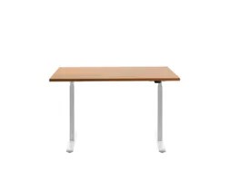 Elektrisch ihv bureau,HxBxD 700-1200x1200x800mm,blad beuken,T-voet wit