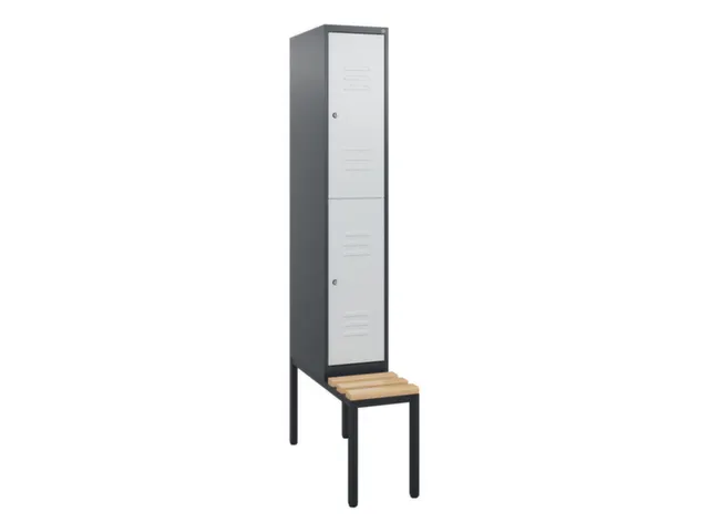 armoire vestiaire avec banc à deux niveaux HxlxP 1950x300x815mm