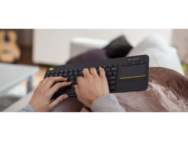 Wireless Touch Keyboard K400 Plus - Zwart, Belge (Azerty)