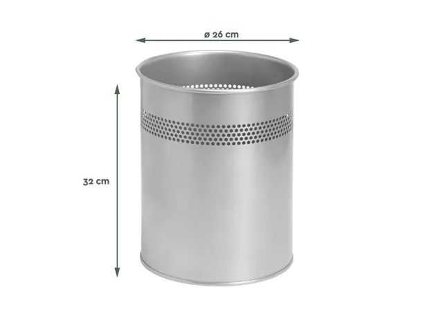 Papierbak Zilver Metaal 15 Liter