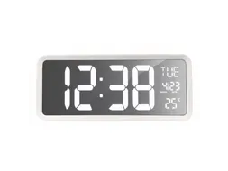 Digitale wandklok Technoline WS 8130 368x158x40mm wit XXL LED