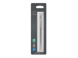 Balpen Parker Jotter XL Monochrome stainless steel M blister à 1 stuk