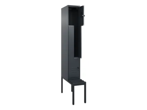 Z-garderobekast,HxBxD 2120x300x815mm,2vak,vak B 300mm,draaigrendel