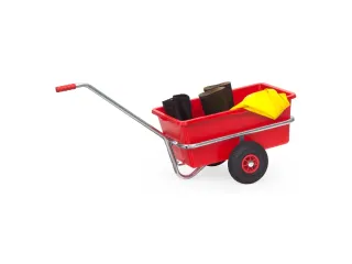 Handtrekwagen 6101L vuurverzinkt, kunststof bak 632x332mm Luchtbanden - 2