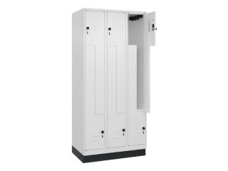 Z-garderobekast,HxBxD 1950x900x500mm,vak B 150/300mm,draaigrendel - 2
