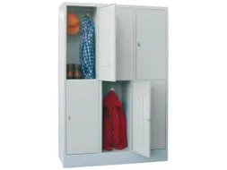 lockerkast,HxBxD 1850x1200x500mm,3x2vakken,RAL7035,front RAL7016