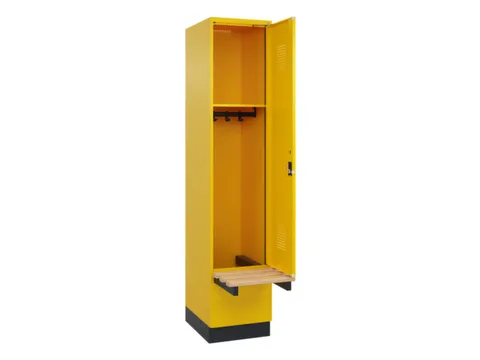 locker met bank,HxBxD 1950x400x815mm,1vak,vak B 400mm,cilinderslot