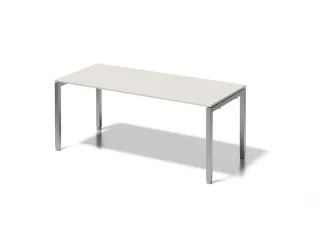 In hoogte verstelbaar bureau,HxBxD 650-850x1800x800mm,blad grijswit - 1