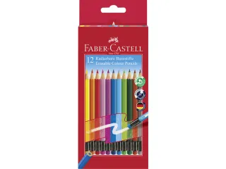 Faber Castell Uitgombaar Kleurpotloden Etui à 12 Stuks - 1