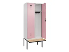 locker met bank,HxBxD 2120x800x815mm,2vak,vak B 400mm,cilinderslot