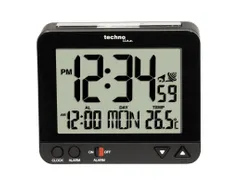 Wekker Technoline WT 195 95x80x32mm zwart
