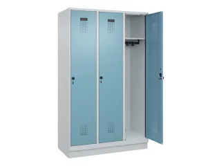 locker,HxBxD 1950x1200x500mm,3vak,vak B 400mm,draaigrendel,sokkel - 2
