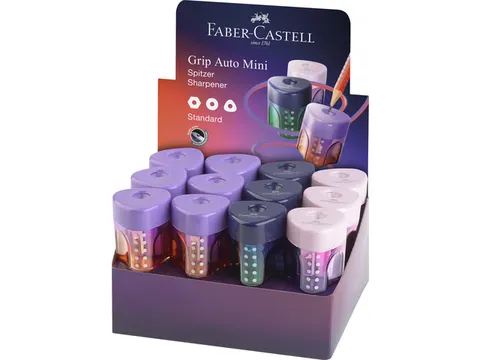 Puntenslijper Faber-Castell Grip mini Flow Edition display 24 stuks