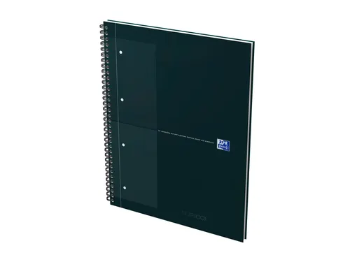 Spiraalblok Oxford International Notebook A4+ ruit 5x5mm Zwart