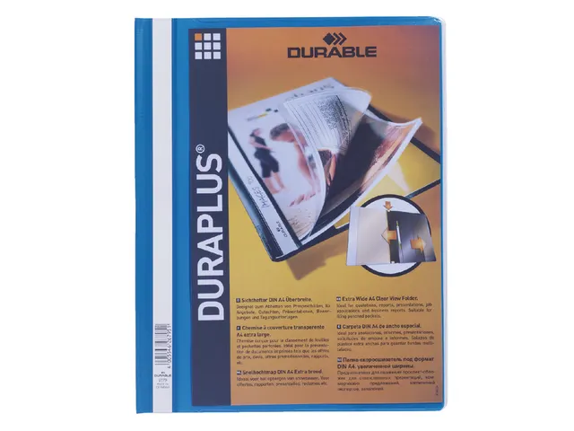 Snelhechtmap Durable Duraplus A4+ blauw