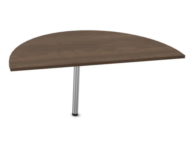 table de rallonge HxlxP 740x1400x700mm mi-rond NV brun caryer
