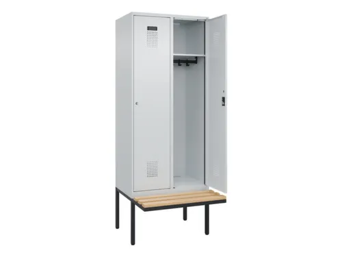 locker met bank,HxBxD 2120x800x815mm,2vak,vak B 400mm,cilinderslot