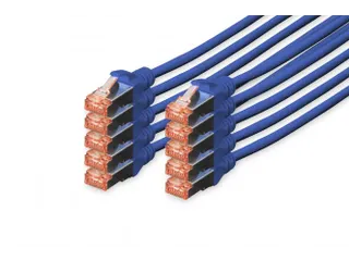 CAT 6 S-FTP patchkabel Cu LSZH AWG 27/7 Lengte 2m 10 stuks Blauw - 1