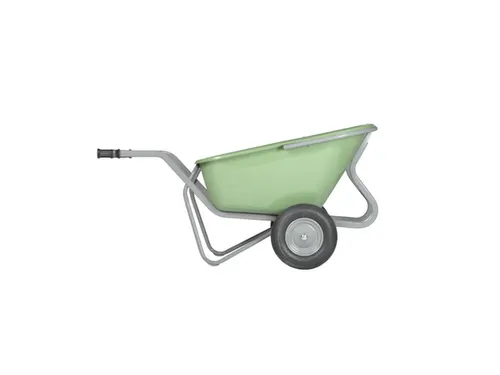 aluminium kruiwagen,230l,HxBxD 730x900x1600mm,HDPE-bak,groen,aluminium