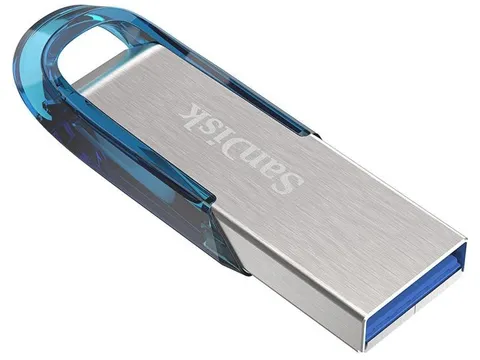 SanDisk Ultra Flair USB Stick 128GB USB Type-A 3.2 Gen 1 Blauw Zilver