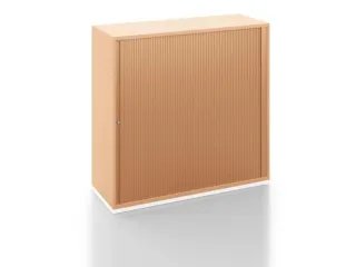 jaloeziedeurkast,HxBxD 1200x1200x450mm,sokkel kleur wit,decor beuken - 2