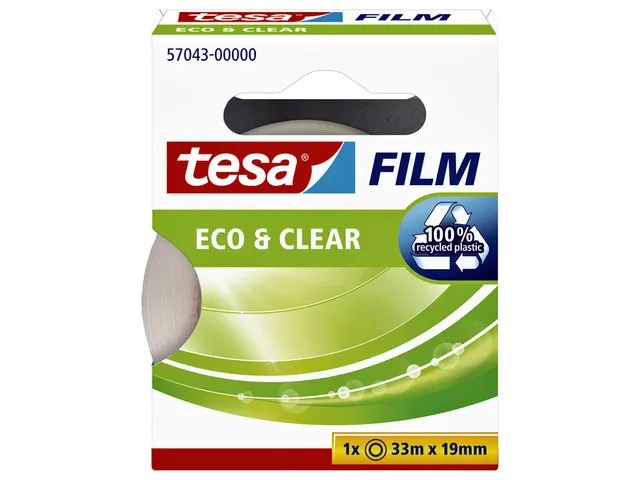 Plakband Tesa 57043 eco&clear 19mmx33m