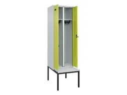 locker met bank,voor scheiding van kleding,HxBxD 2120x600x815mm,2vak