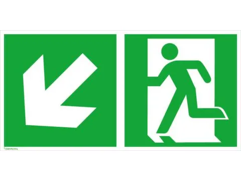 Borden Voor Vluchtroutesignalering,Nooduitgang Links