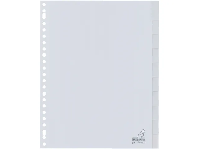 Tabbladen Kangaro A4 23-Gaats G410FM 10-Delig+Venster Grijs Pp